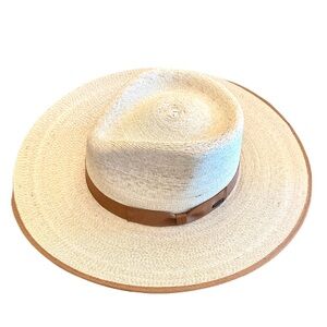 Brixton Jo Palm Straw Rancher Fedora Hat
